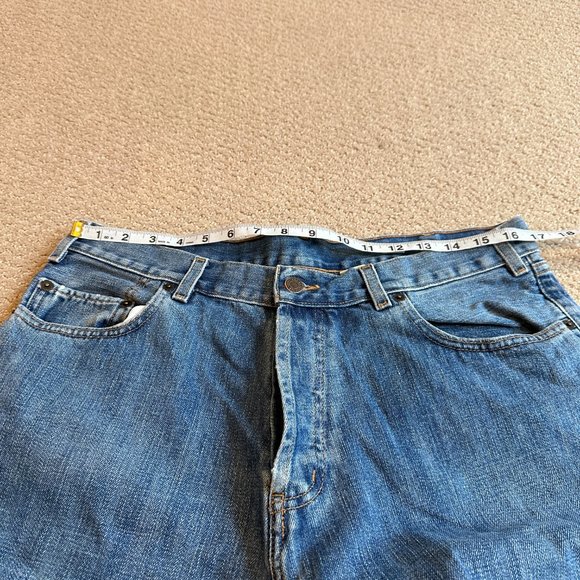 Abercrombie & Fitch Jeans Baggy Loose Relaxed Button Fly Preppy Academia Size 34 - Picture 11 of 15